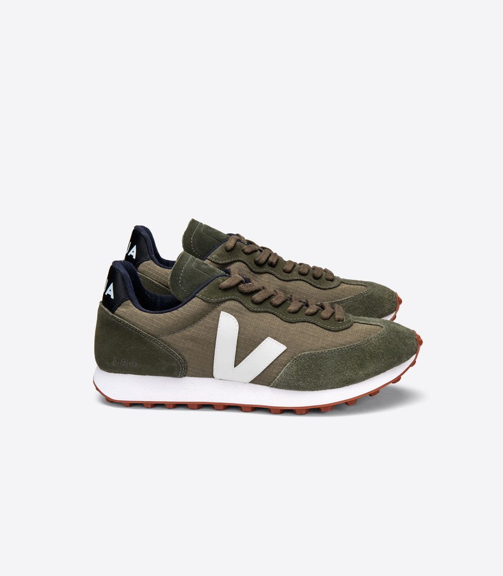 Veja Sneakers Mens - Rio Branco Ripstop - Olive/White - 3594HUPZQ